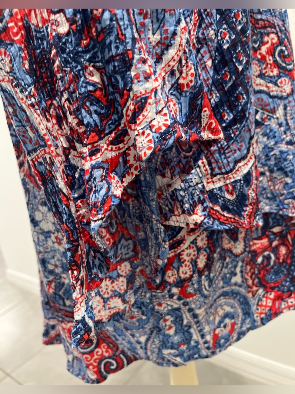 Ruby Rd. Red & Blue Paisley Split-Notch Tunic - Picture 8 of 11